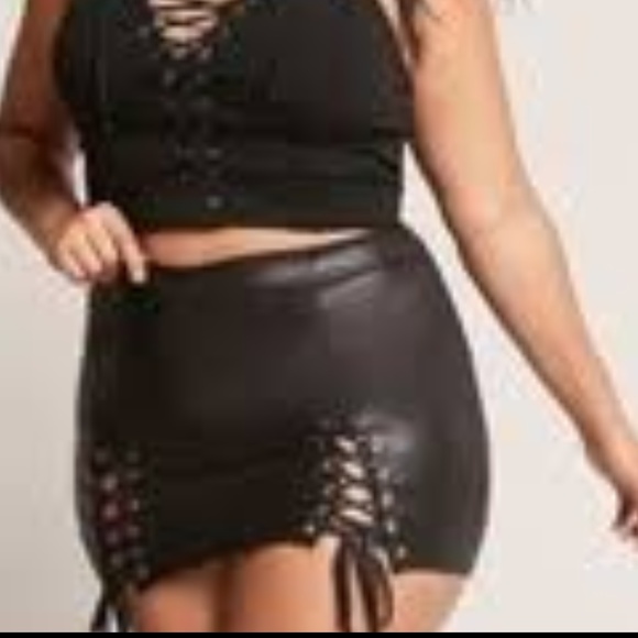 Forever 21 Dresses & Skirts - Plus Size Faux Leather Skirt